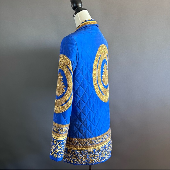 Vintage Adam Douglas Adrianna Papell Silk Quilted Baroque Blazer Jacket - Picture 9 of 14